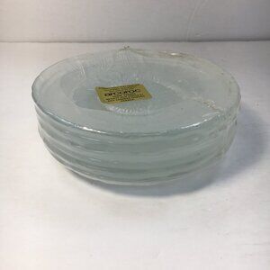 Arcoroc Luminarc France Fleur Glass 5" Dessert Plate Set 6 Vintage